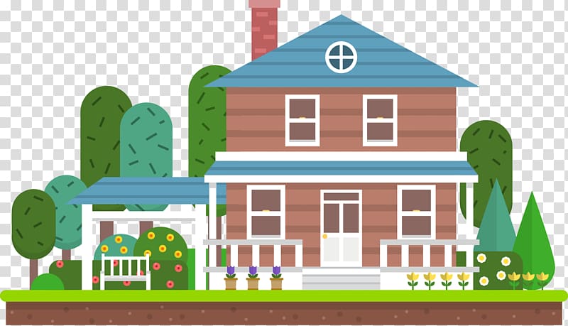 2-storey private residential transparent background PNG clipart