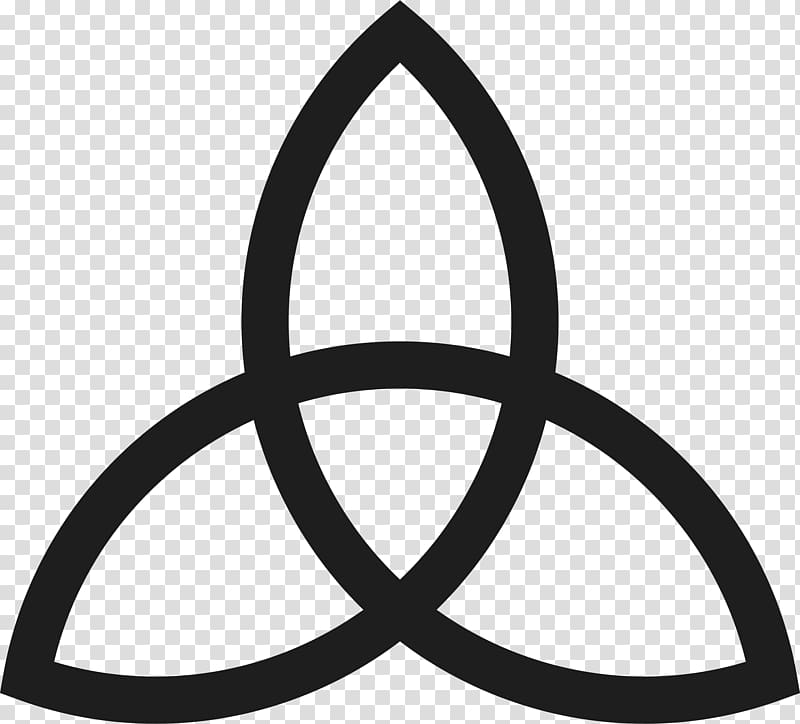 black artwork illustration, Triquetra Celtic knot Symbol Trinity, lucky symbols transparent background PNG clipart