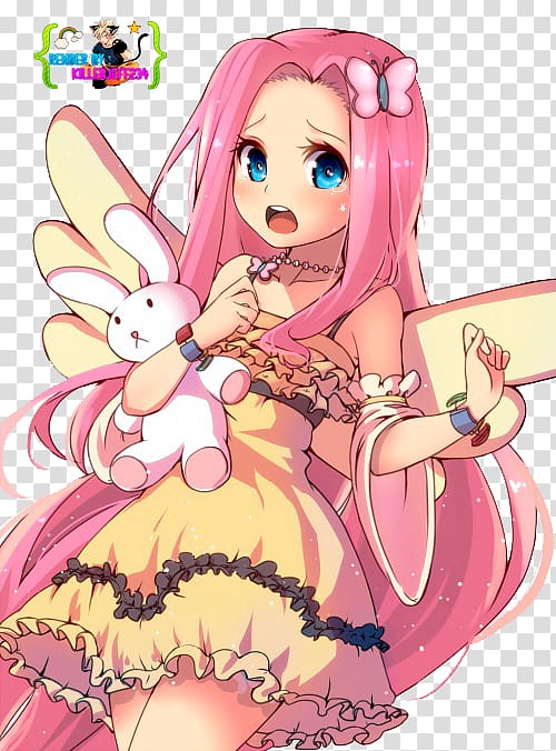 Fluttershy Anime Rendering Mangaka, Anime transparent background PNG clipart