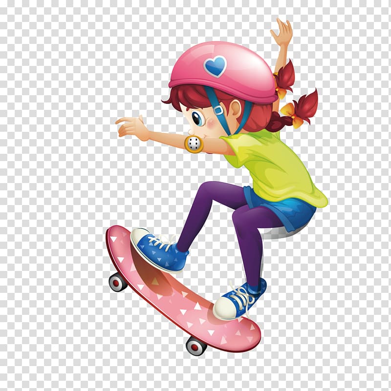 Skateboarding , Skateboard girl transparent background PNG clipart