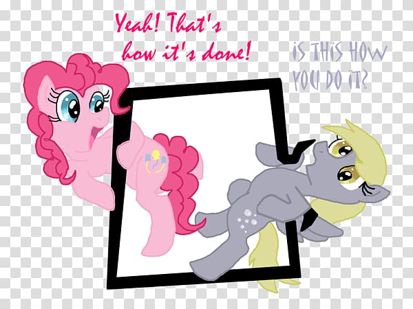 Pinkie Pie Pony Derpy Hooves Fourth wall Trixie, breaking wall transparent background PNG clipart