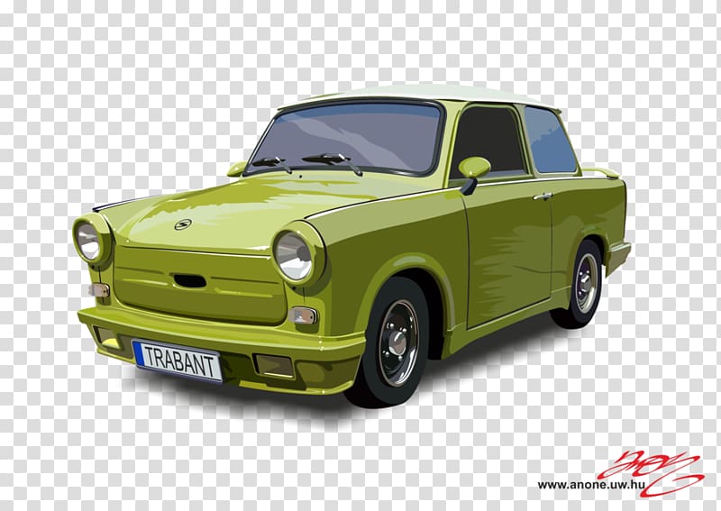 Trabant Classic car Digital art, Lyndsy Fonseca transparent background PNG clipart