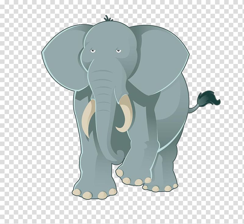 Cartoon Drawing Elephant, Gray cartoon hand painted elephant transparent background PNG clipart