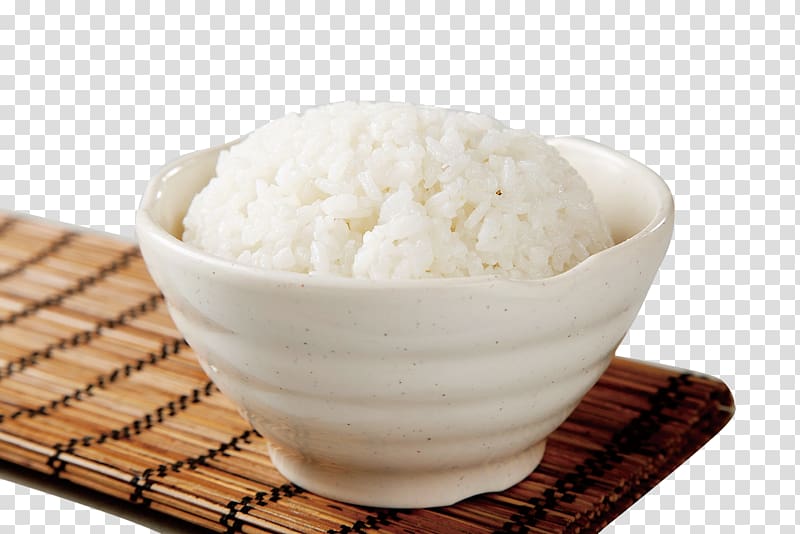 White rice Cooked rice Food Bowl, White rice transparent background PNG clipart