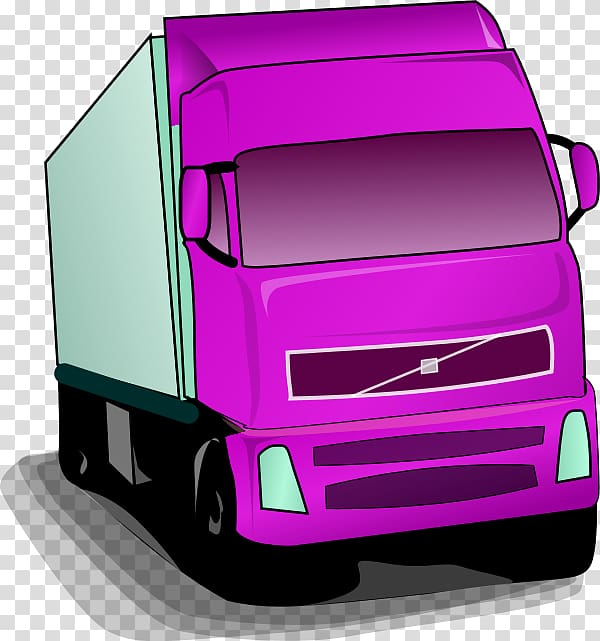 Volvo Trucks Pickup truck Van , Purple Truck transparent background PNG clipart