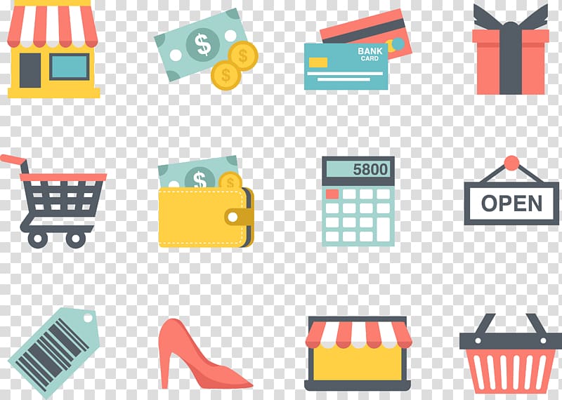 Shop shopping collection transparent background PNG clipart