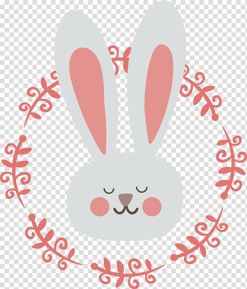 Polar bear Christmas, Cartoon bunny rosette transparent background PNG clipart