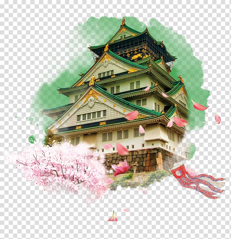 White And Black Concrete House Illustration Osaka Castle Nagoya Castle Kumamoto Castle NijÅ Castle Matsumoto Castle Osaka City Japan Tourism Decoration Transparent Background Png Clipart Hiclipart