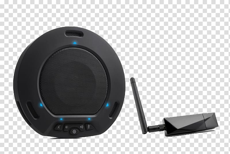 Wireless USB Loudspeaker Speakerphone, USB transparent background PNG clipart