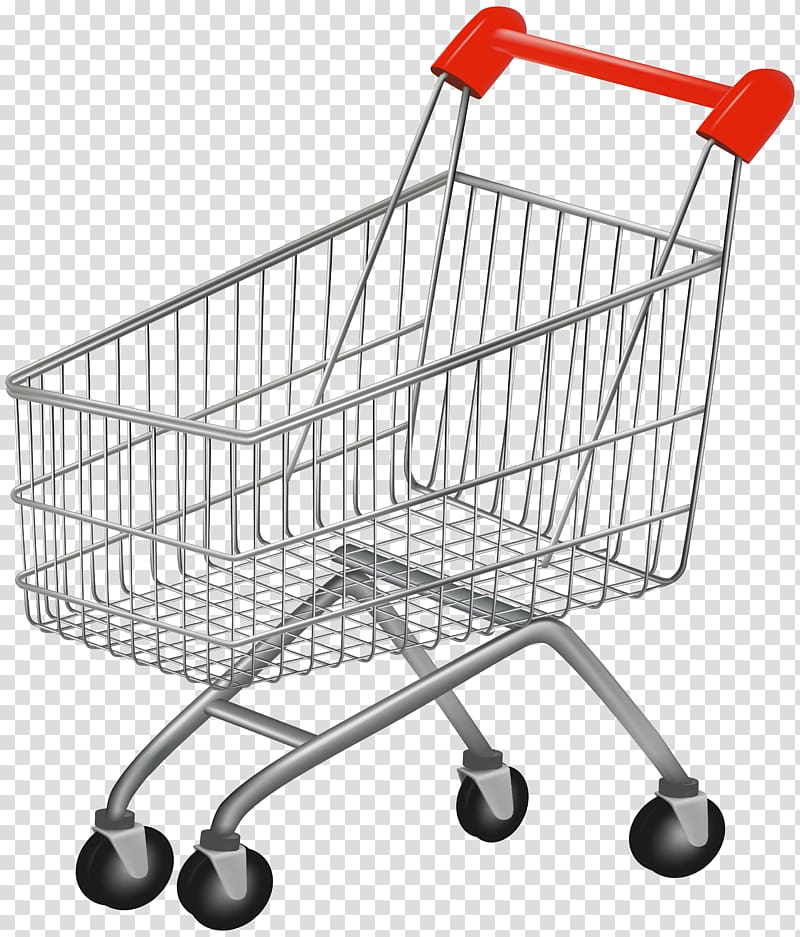 gray and red shopping cart, Shopping cart illustration, Shopping Cart transparent background PNG clipart