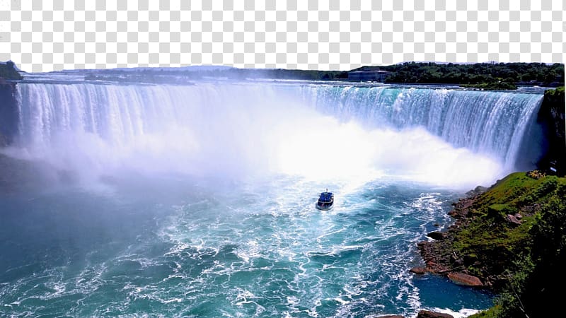 waterfalls during daytime, Horseshoe Falls Niagara-on-the-Lake American Falls Niagara Falls Niagara River, Niagara Falls Canada five transparent background PNG clipart