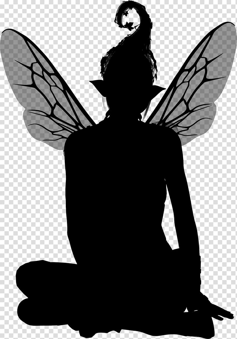 Silhouette Fairy , Silhouette transparent background PNG clipart