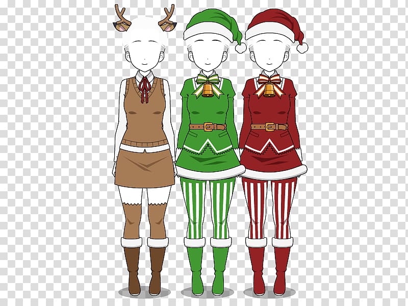 Drawing Illustration Cartoon, christmas outfit transparent background PNG clipart