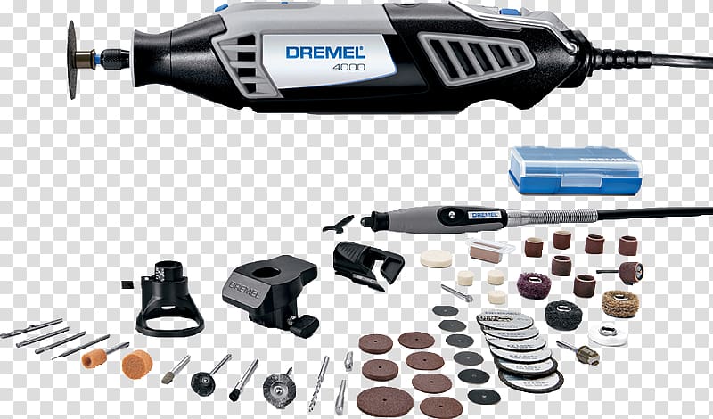 Multi-tool Dremel Multifunction tool incl. accessories Dremel 4000, Rotary Tool transparent background PNG clipart