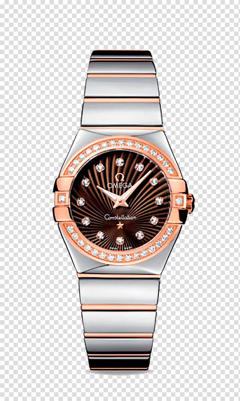 OMEGA Constellation Ladies Quartz Omega SA Watch Gold, watch transparent background PNG clipart