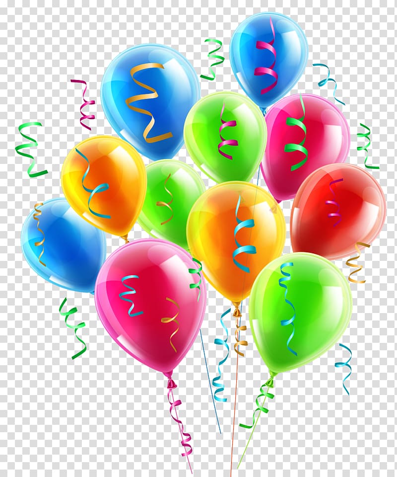 assorted-color balloons illustration , Balloon Birthday Party , baloons transparent background PNG clipart