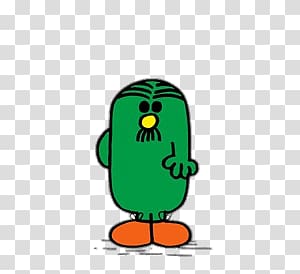 green cartoon character , Mr. Fussy transparent background PNG clipart