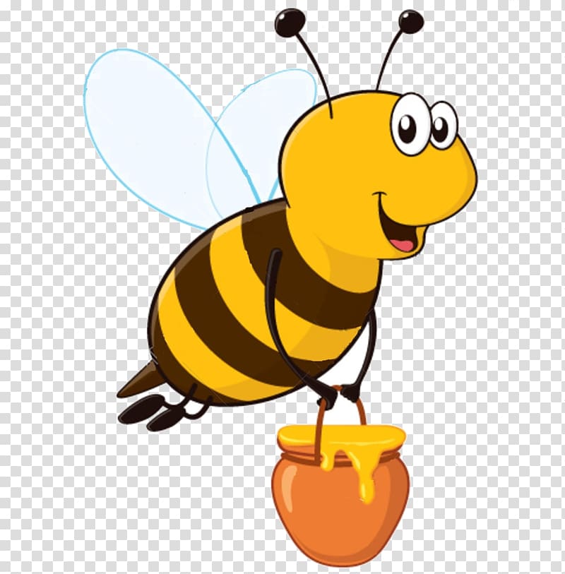 Honey bee Jar , bee transparent background PNG clipart