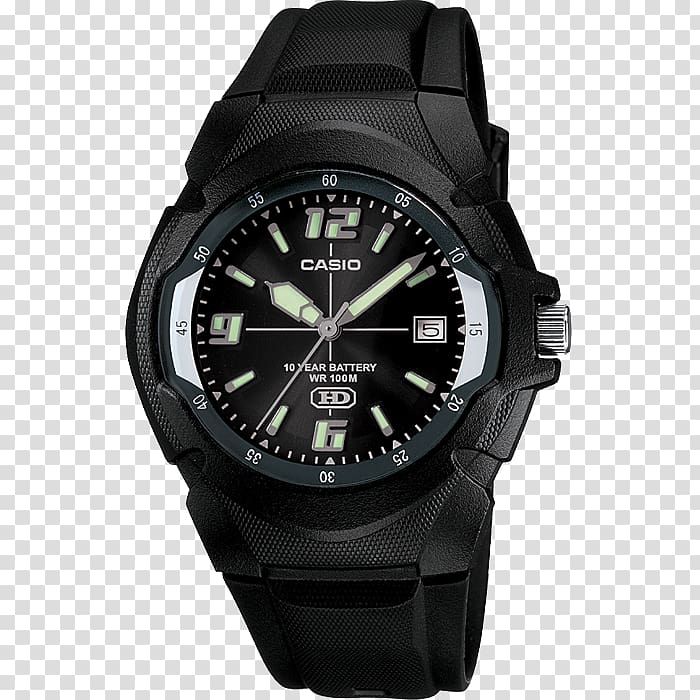 Casio Analog watch Water Resistant mark Quartz clock, watch transparent background PNG clipart