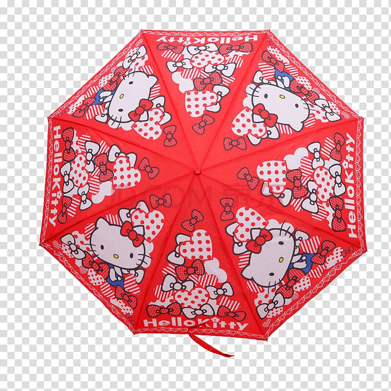 Hello Kitty Online Umbrella Cover Museum Child, Red Hello Kitty umbrella transparent background PNG clipart