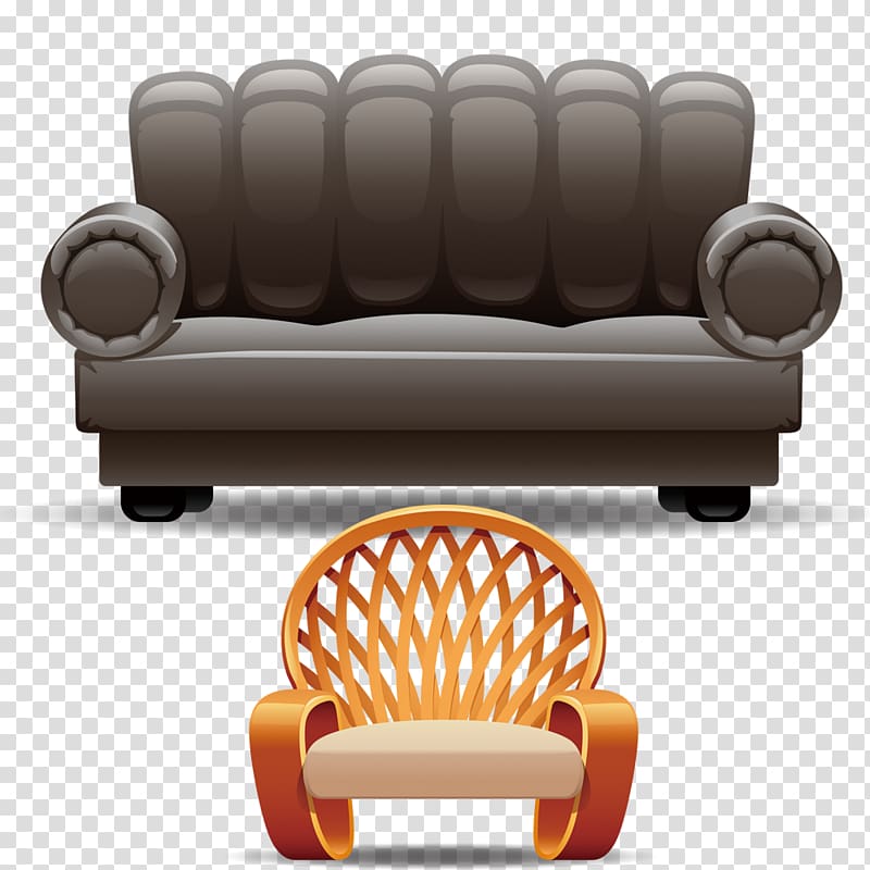 Table Couch Loveseat Chair Illustration, Sofas and chairs transparent background PNG clipart