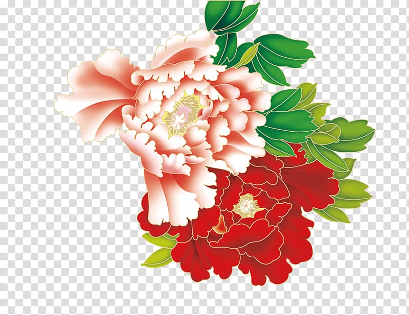 pink and red peony flower illustration, Moutan peony Icon, Peony transparent background PNG clipart