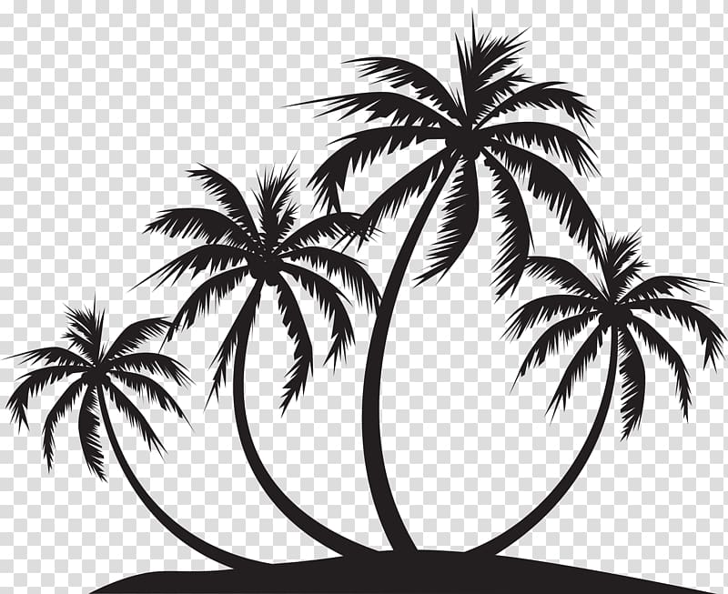 palm tree illustration, Sunset Landscape painting , island transparent background PNG clipart