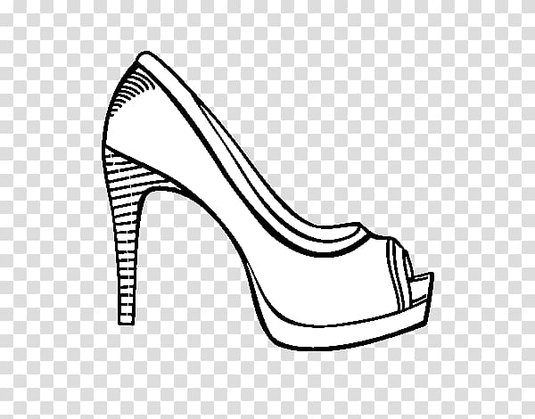 High-heeled shoe Drawing Fashion Coloring book, tacones altos transparent background PNG clipart