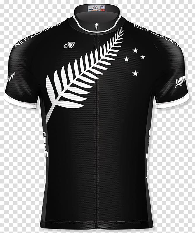 T-shirt Silver fern flag New Zealand Clothing, dynamic graphic material transparent background PNG clipart