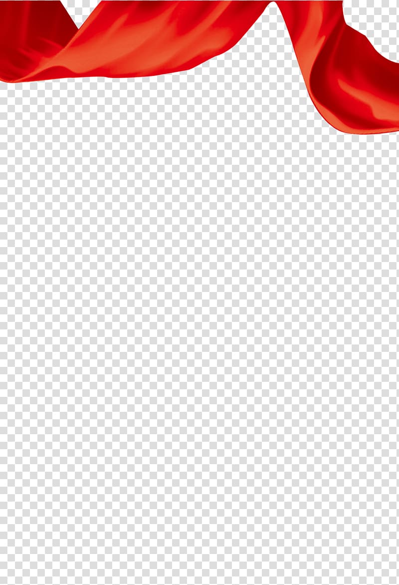 Red ribbon Silk, Floating Red Ribbon transparent background PNG clipart
