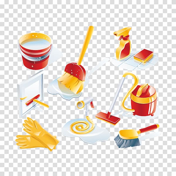 cleaning tools , Cleaner Maid service Euclidean Icon, cleaning supplies transparent background PNG clipart