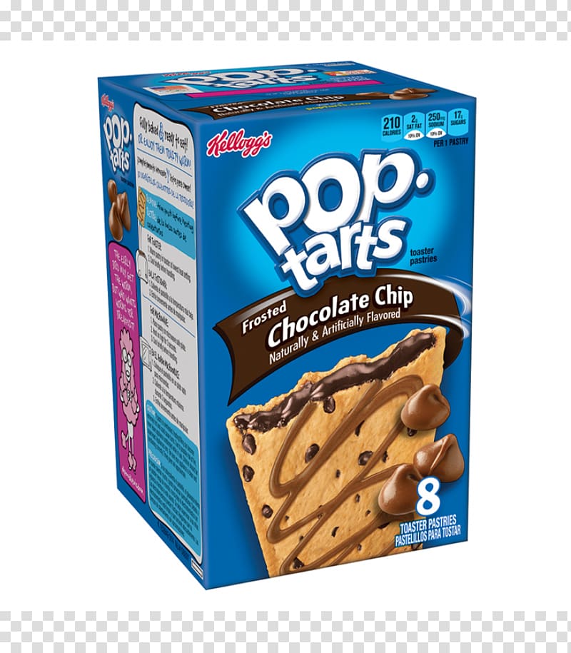 Kellogg\'s Pop-Tarts Chocolate Chip Cookie Dough Toaster Pastries Frosting & Icing Toaster pastry Kellogg\'s Pop-Tarts Frosted Chocolate Fudge, chocolate transparent background PNG clipart