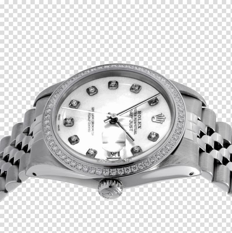 Silver Watch strap, metal bezel transparent background PNG clipart