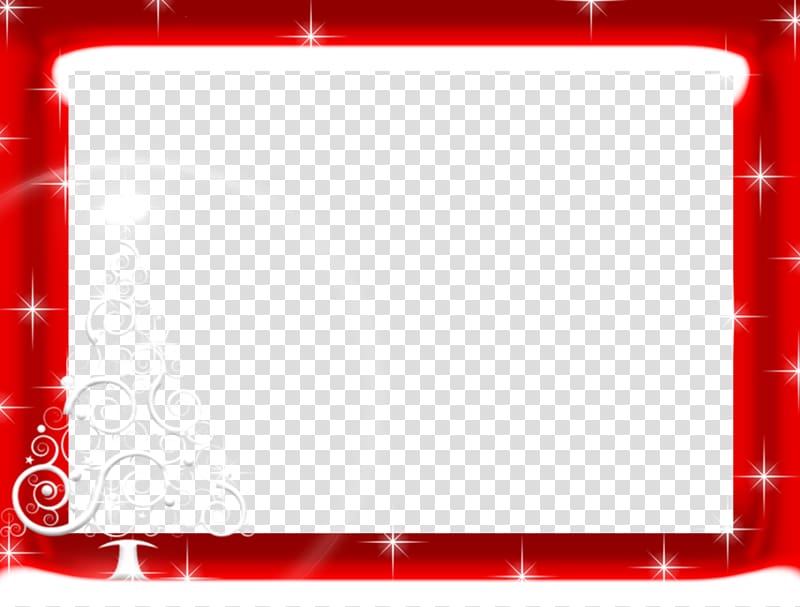 Christmas lights Santa Claus , Red Border Frame transparent background PNG clipart
