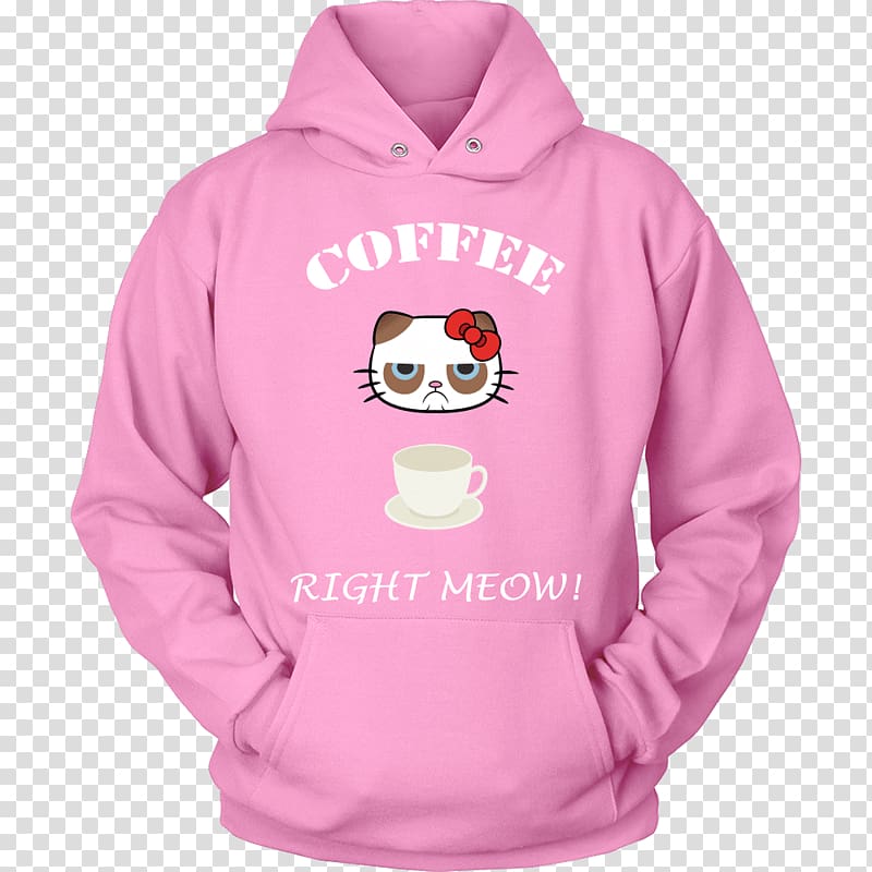 T-shirt Hoodie Crew neck Sweater, right meow transparent background PNG clipart