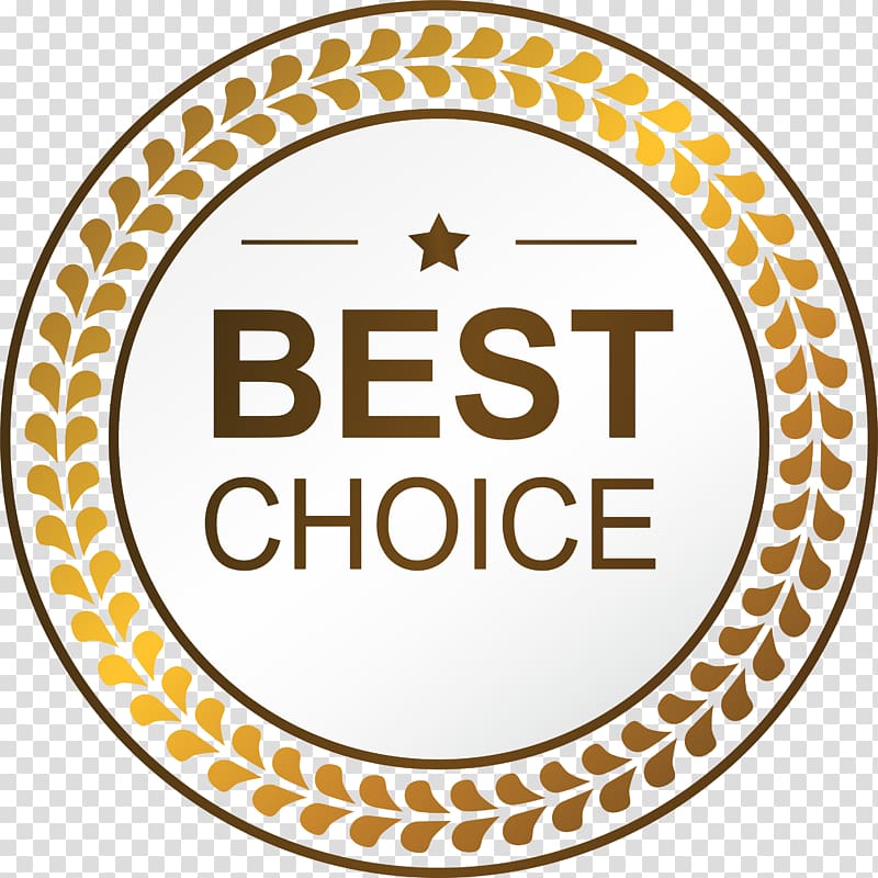 Best Choice logo, Golden rice ear circle transparent background PNG clipart