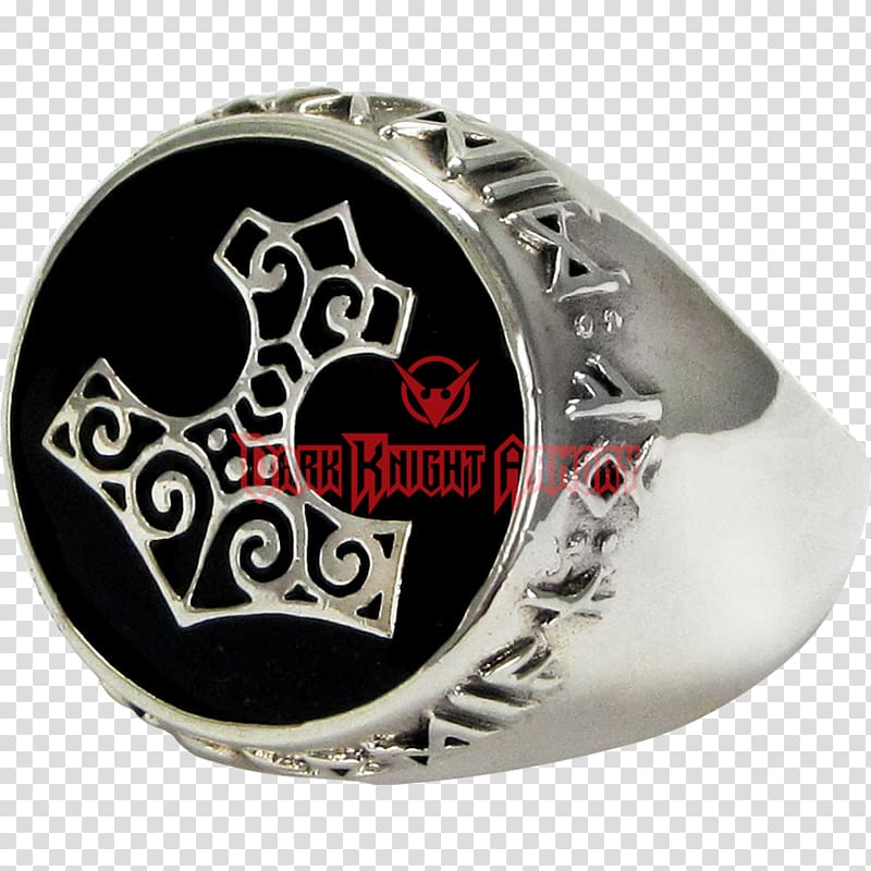 Ring Mjölnir Runes Thor Norse mythology, ring transparent background PNG clipart