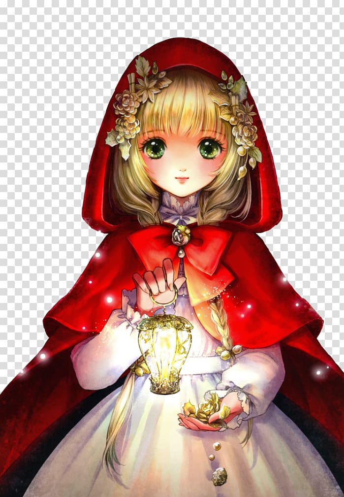 Little Red Riding Hood Gray wolf Manga, others transparent background PNG clipart