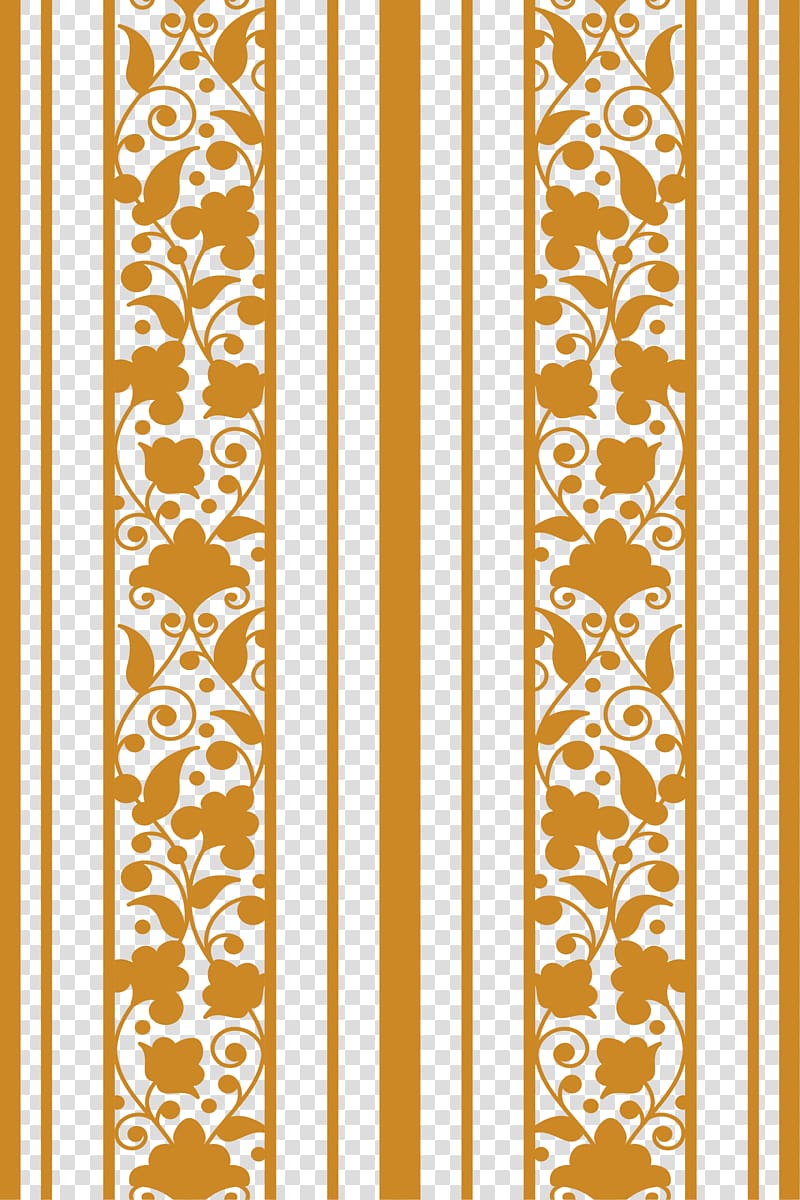 orange floral pattern, , Coffee colored vine background transparent background PNG clipart
