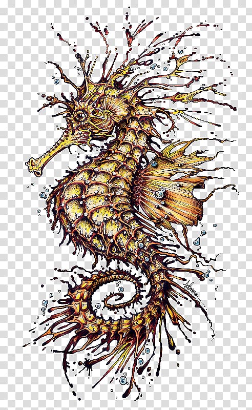 Seahorse Art Illustrator, seahorse transparent background PNG clipart