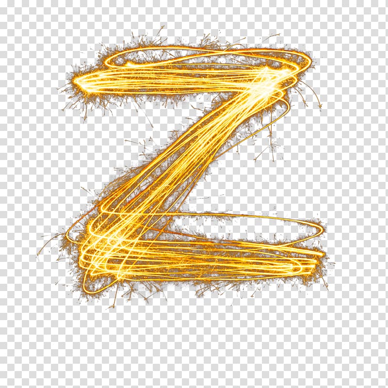 yellow Z steel wool illustration, Z Letter Icon, Fire letter Z transparent background PNG clipart