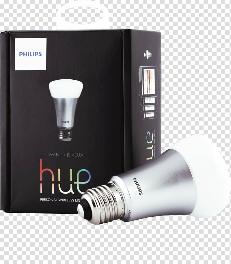 Incandescent light bulb Philips Hue LED lamp Edison screw, light transparent background PNG clipart