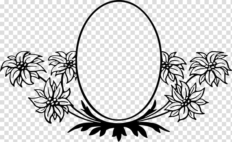 Line art Droide , flowery Frame transparent background PNG clipart