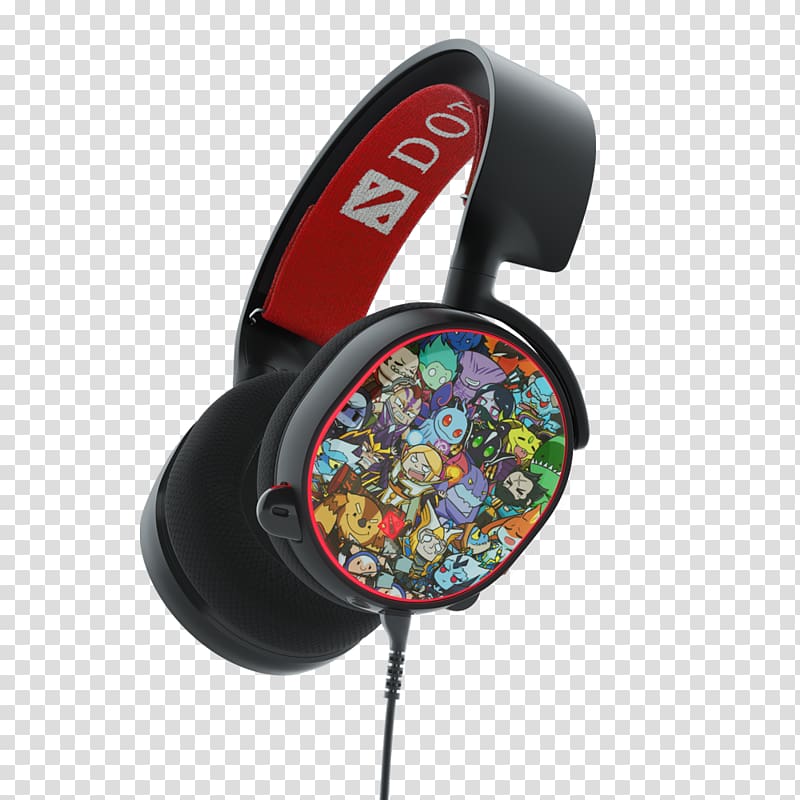 Dota 2 SteelSeries Arctis 5 Headphones Gamer, headphones transparent background PNG clipart