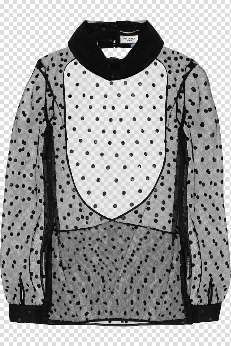 Polka dot Blouse Clothing Yves Saint Laurent Skirt, top transparent background PNG clipart