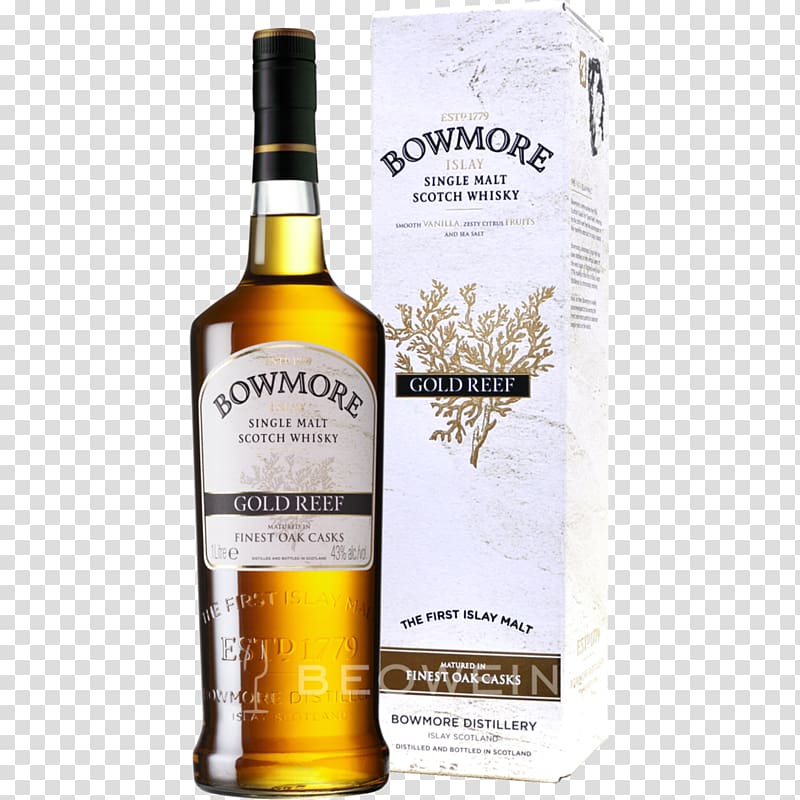 Bowmore Single malt whisky Islay whisky Scotch whisky Whiskey, wine cask transparent background PNG clipart