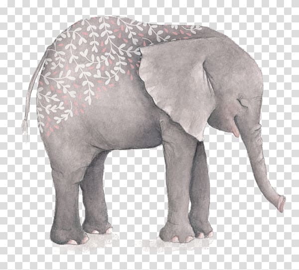 Watercolor painting Art Elephant, painting transparent background PNG clipart
