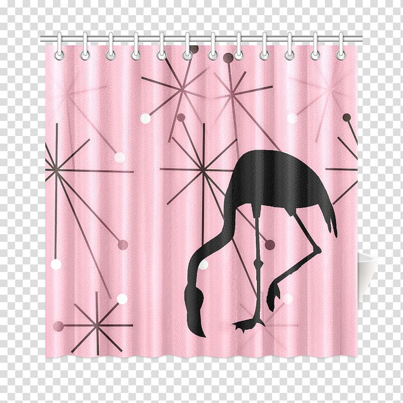 Curtain Textile Interior Design Services Mid-century modern, pink curtain transparent background PNG clipart
