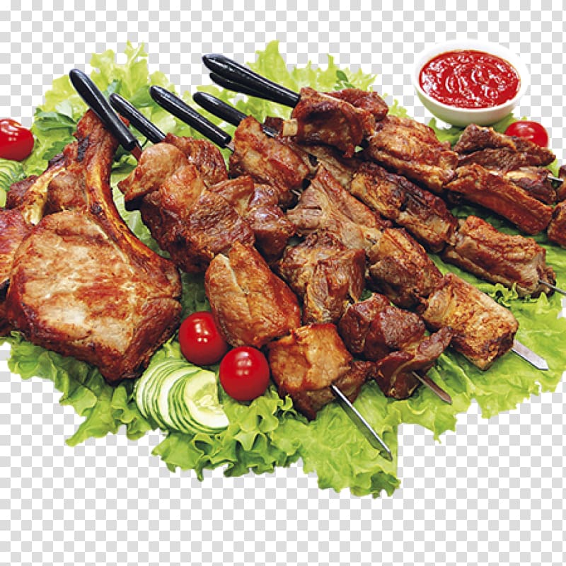 meat skewers dish, Shashlik Pizza Chicken Spare ribs Dish, doner transparent background PNG clipart