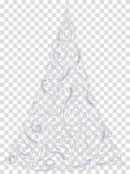 Christmas tree Drawing Black and white Visual arts, christmas tree transparent background PNG clipart